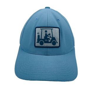 Travis Mathew El Capitan Snapback Hat Golf Cart Beer Patch Cap Light Blue